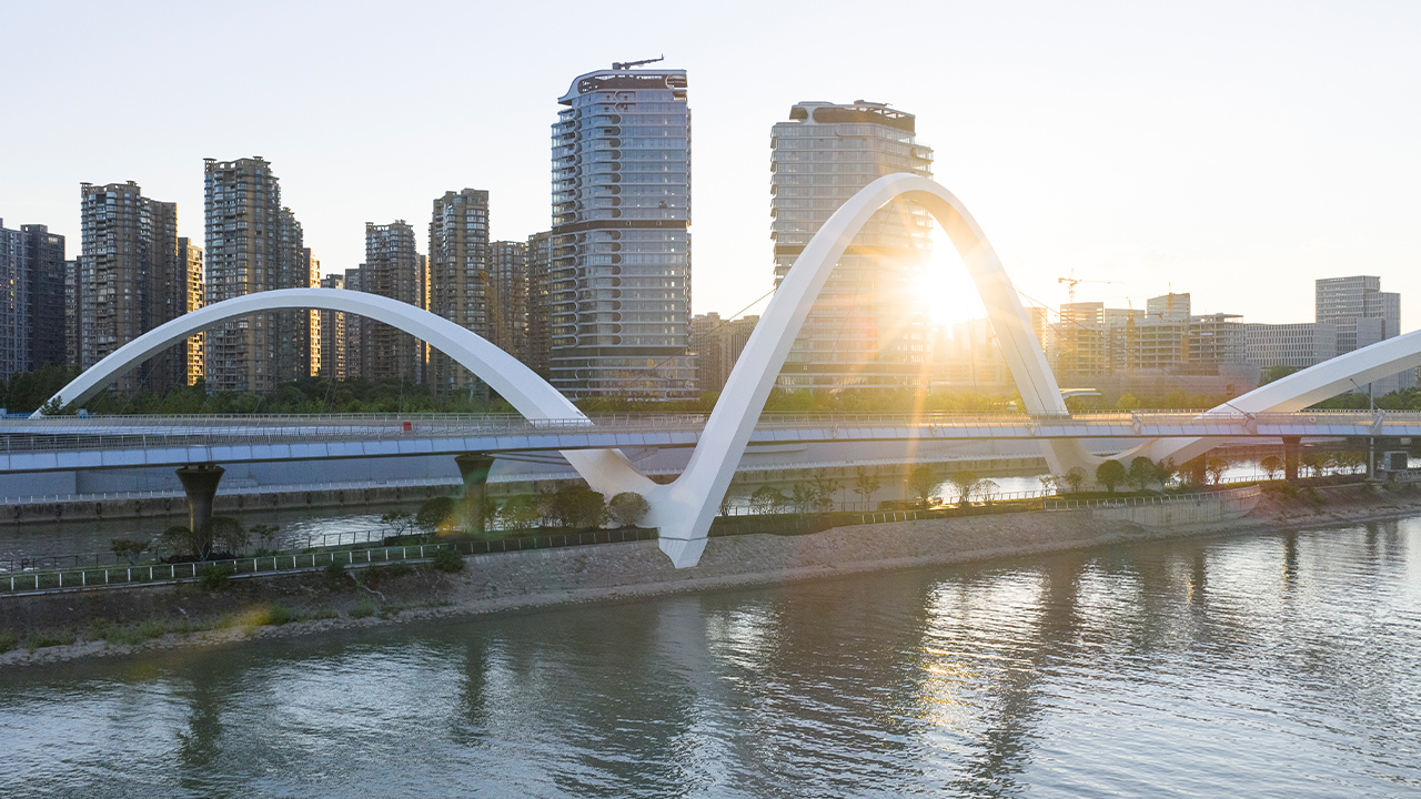 02 ZHA Grand Canal Gateway Bridge Photograph by Xue Liang