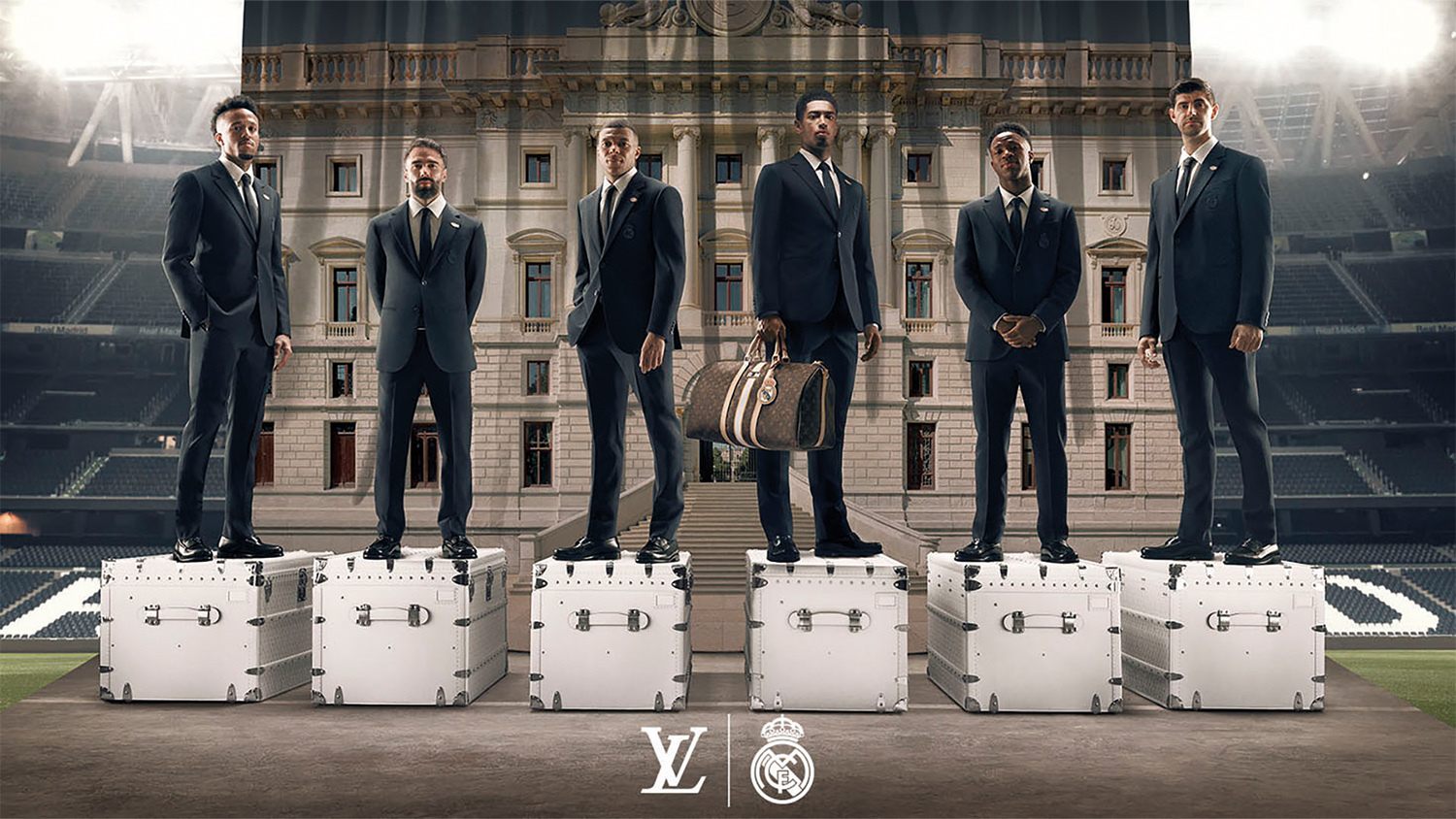 1 KEY VISUAL LOGO Militao Carvajal Mbappe Bellingham Vinicius Courtois Gus Lo