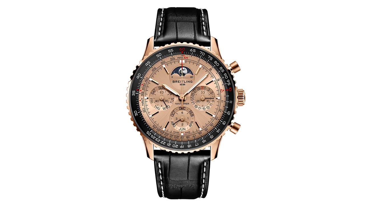 19 Breitling Navitimer B19 Chronograph 43 Perpetual Calendar 140th Anniversary Ref RB19101 A1 H1 P1 RGB