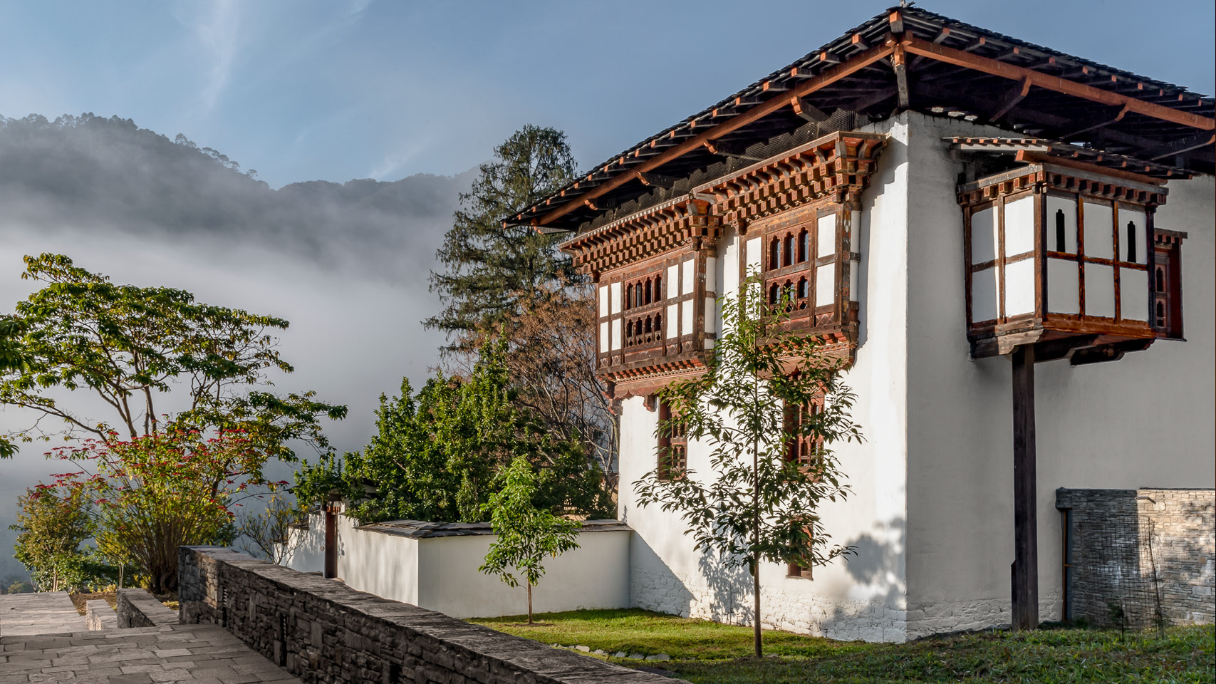 Against the Season Amankora Bhutan Accommodation Punakha Lodge Farmhouse