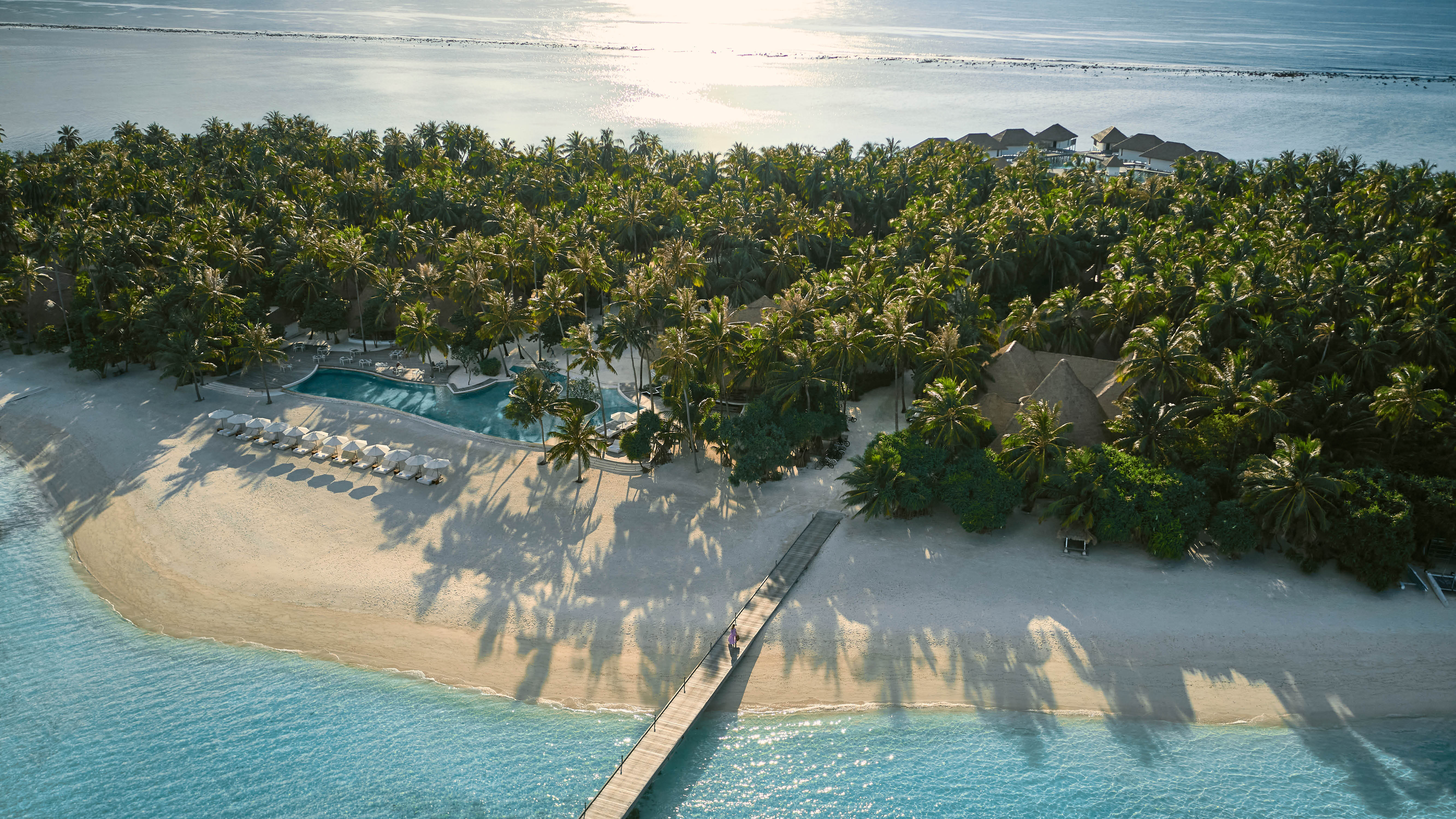 COMO Maalifushi Aerial Poolside