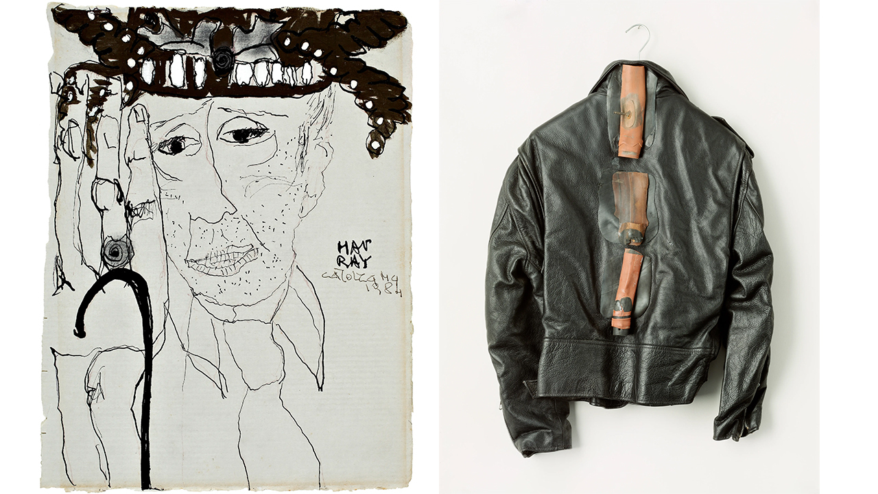 Carol Rama links Man Ray 1984 rechts Il chiodo di Corrado Corrados Lederjacke 1993 Cr 2025 Archivio Carol Rama Torino