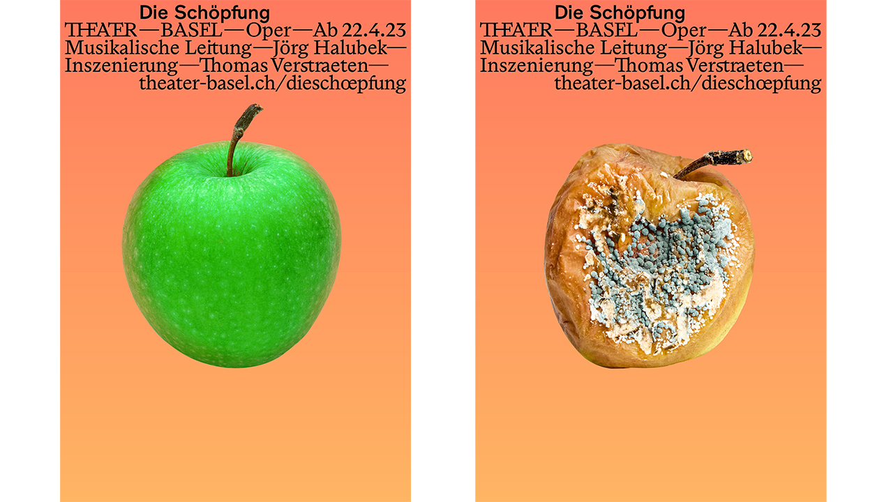 Die Schoepfung Serie von zwei Plakaten von Jiri Oplatek Cr Claudiabasel Grafik Interaktion100 beste Plakate e V