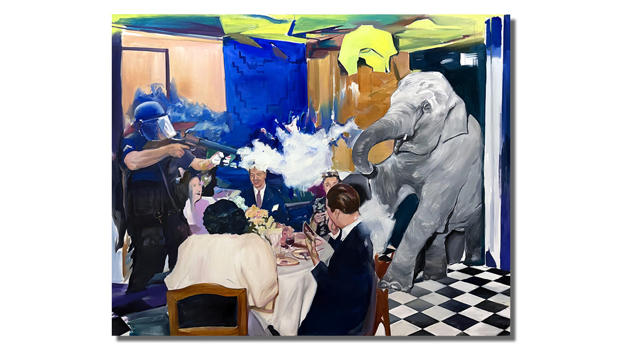 Galerie Eric Mouchet Brussels Liza Sivakova Elephant in the room II huile sur toile 130 x 162 cm 2026 1