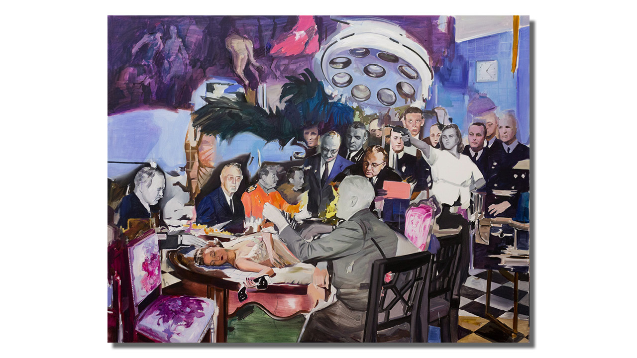 Galerie Eric Mouchet Brussels Liza Sivakova The Anatomy Lesson huile sur toile 180 x 230 cm 2025
