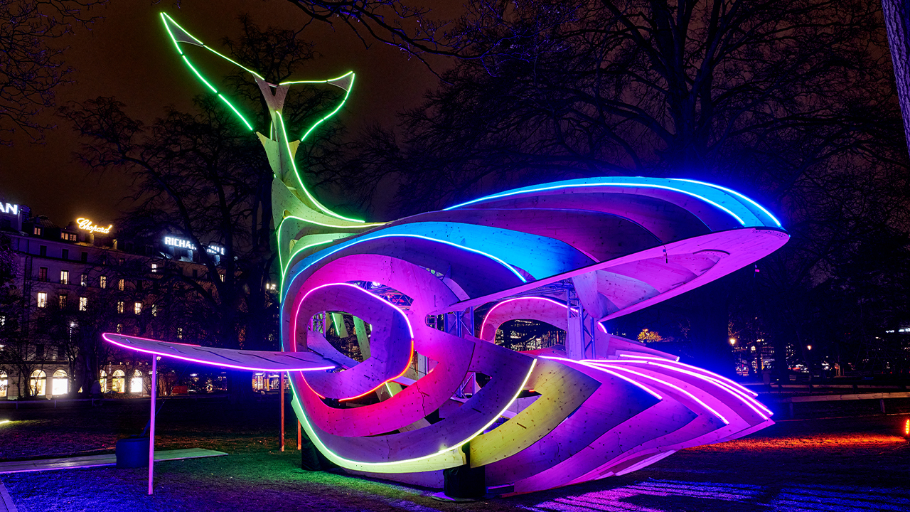 Lichtinstallationen Genf Cr Remy Gindroz
