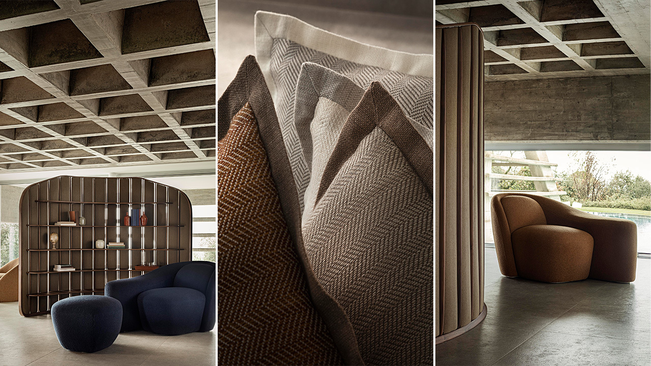 Loro Piana Interiors 2025 Collection Room divider bookcase 2 Rahmen