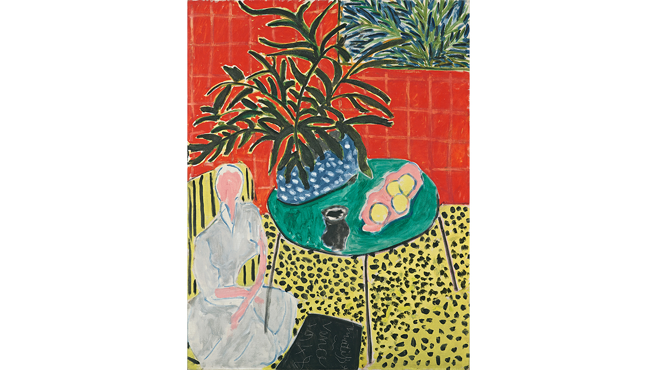 Matisse Interieur mit schwarzem Farn Cr Succession H Matisse 2024 Pro Litteris Zurich