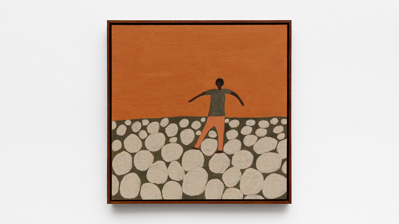 Mendes Wood DM Marcos Siqueira Untitled 2021 Pigments collected in walking and acrylic glue 50 x 50 cm 19 3 4 x 19 3 4 in Courtesy of Mitre Galeria Photo credit Estudio Em Obra