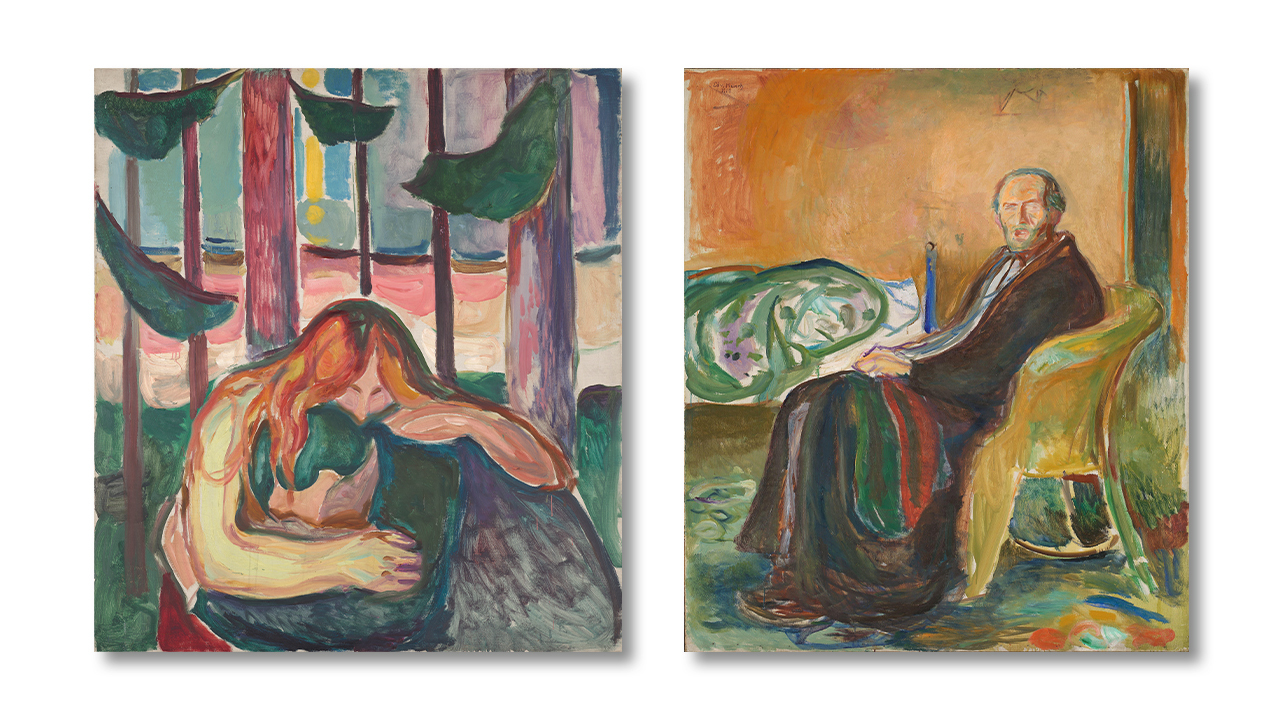 Munch Vampir Munch Selbstbildnis mit spanischer Grippe