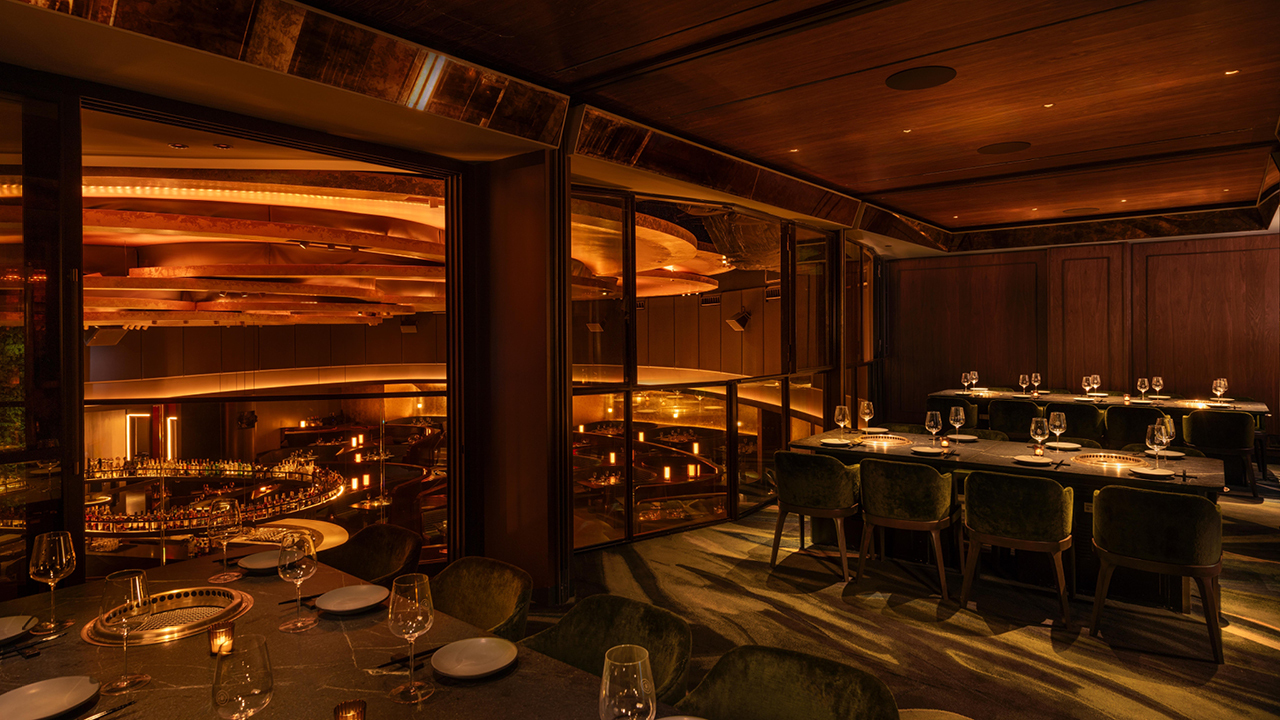 Private Dining Room auf der Mezzanine-Ebene des COTE Las Vegas
