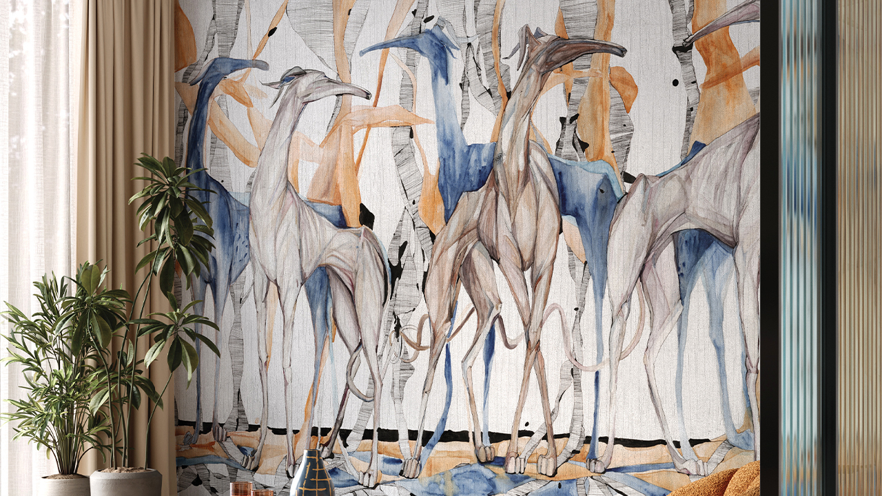 Tapete Galgo von Wanderwall Studio
