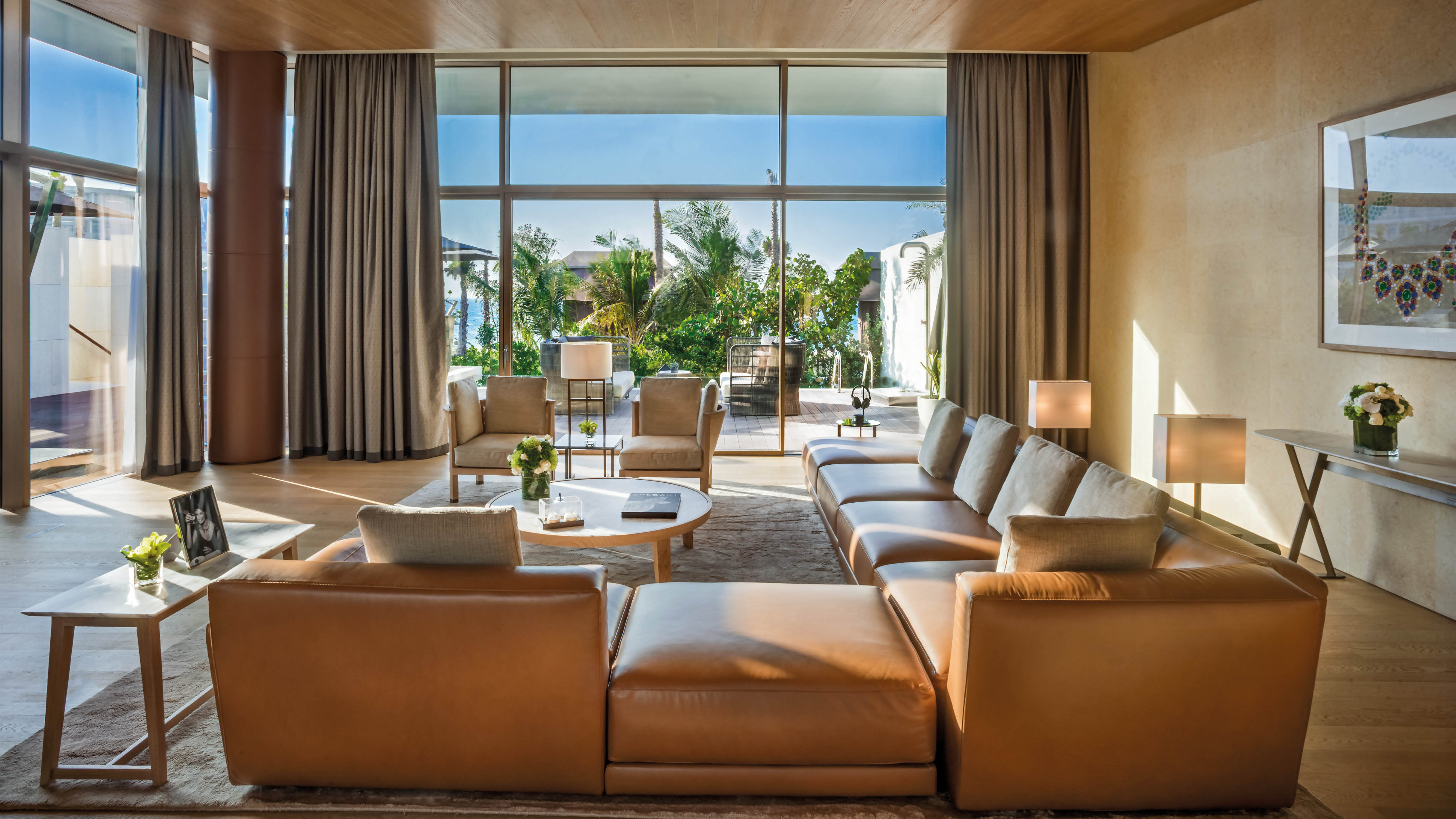 The Bvlgari Resort Dubai One Bedroom Beach Villa Living Room by Day