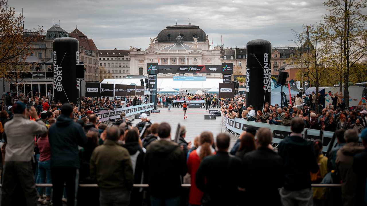 Ziellinie des Zürich Marathon